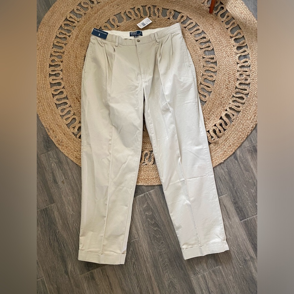 Polo Ralph Lauren Classic Chino Pleated Front The Hammond Pant NWT 38/32